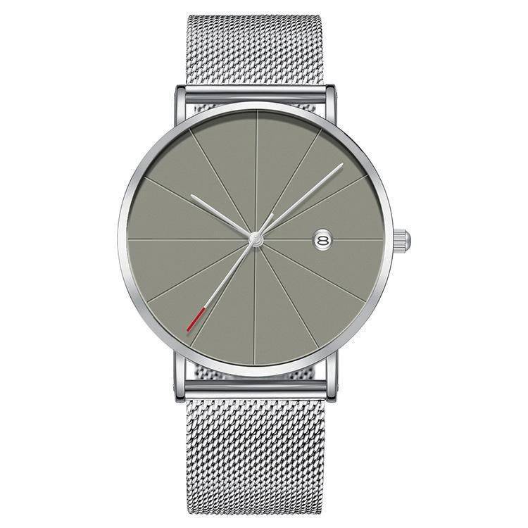 Wish Popular Business Calendar Quartz Watch Meridian Rice Word Simple Ultra-Thin Calendar Men's Watch